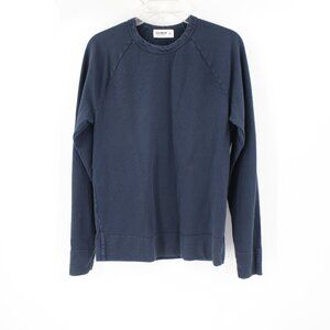 Buck Mason Sweatshirt Mens XS Long Sleeve Pullover Crewneck Cotton Blend blue